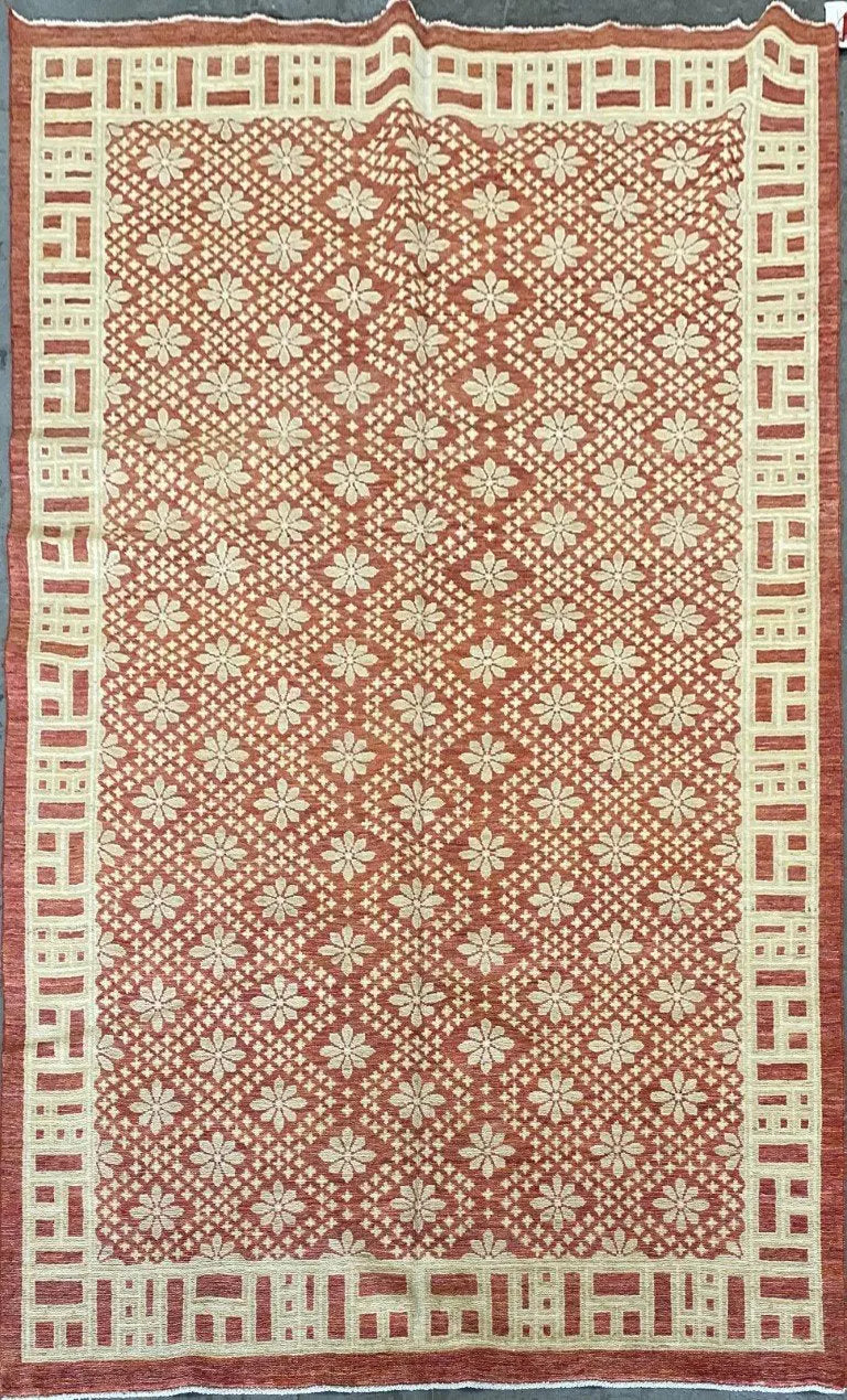 One Of The Kind Afghani Khotan Rug 6'4" x 9'2'